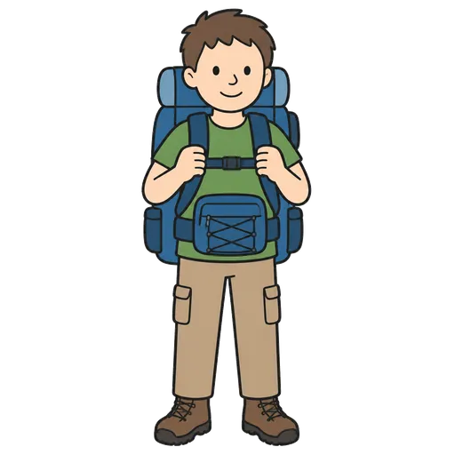 Piktogram AAK: turistický batoh