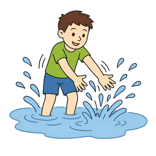 Pictograma CAA: salpicar (en el agua)