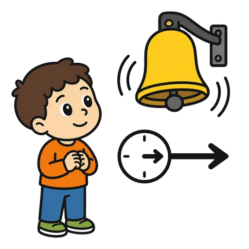 Piktogram AAC: po dzwonku