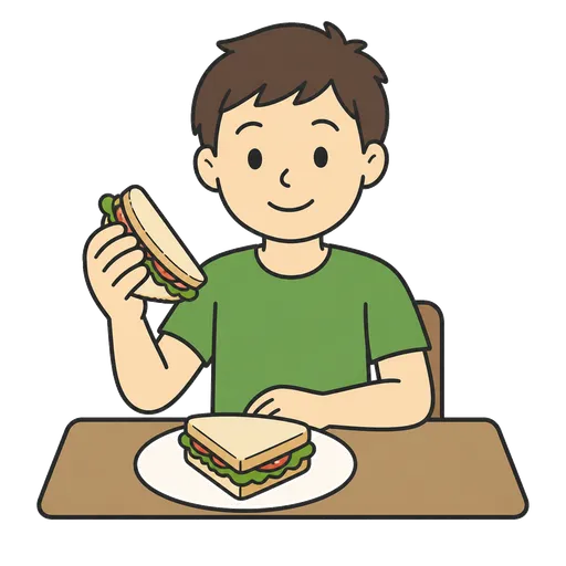 AAC-Piktogramm: Halbes Sandwich