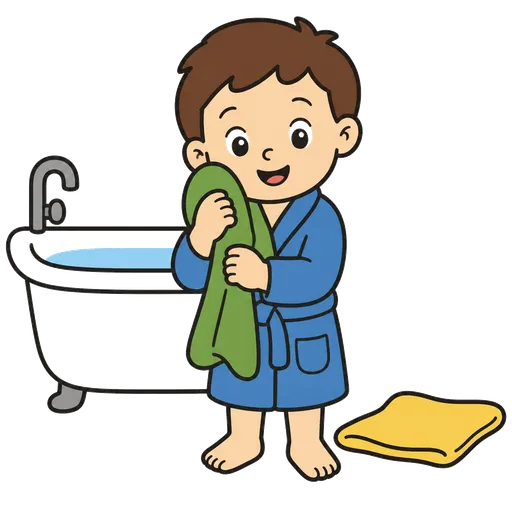 AAC-Piktogramm: nach dem Baden