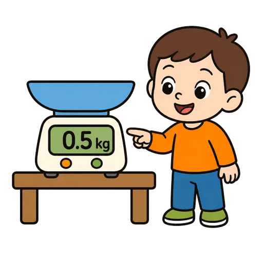Piktogram AAC: pół kilograma