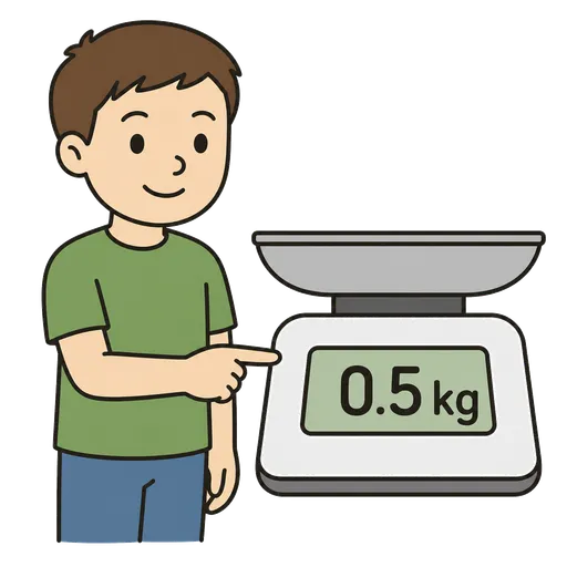 Piktogram AAC: pół kilo