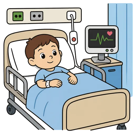 Pictograma CAA: quedarse en el hospital
