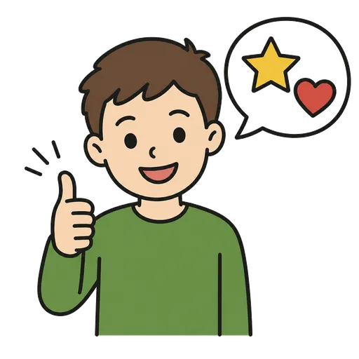 Pictogramme CAA : Les compliments me rendent heureux