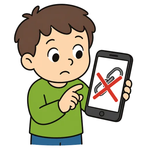 Pittogramma CAA: link sospetto