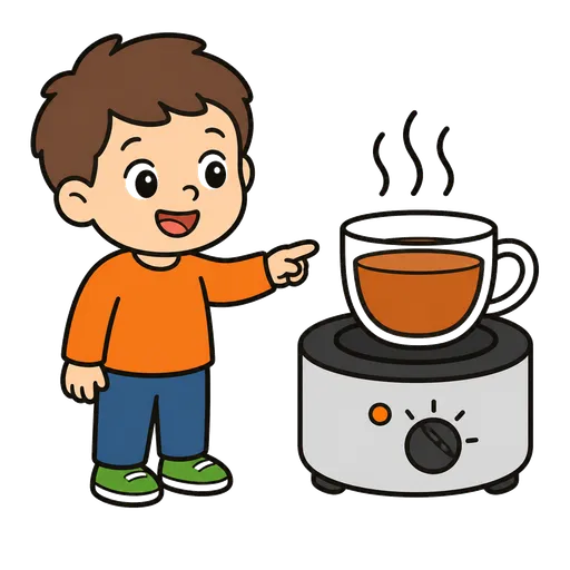 Piktogram AAC: podgrzewacz do herbaty