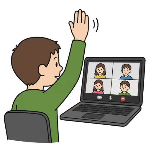 Piktogram AAK: zvednout virtuální ruku
