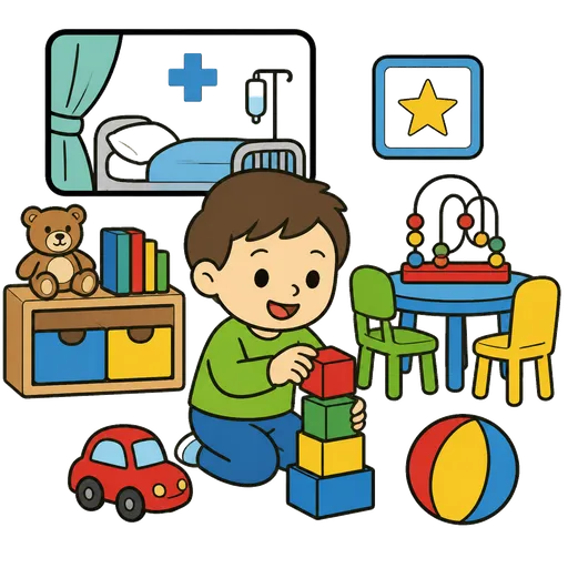 Piktogram AAC: pokój zabaw na oddziale