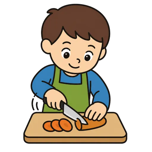 Piktogram AAC: pokrój mi to