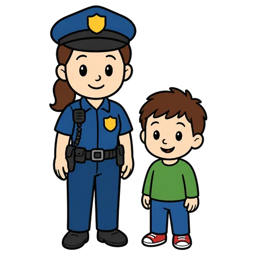 Piktogram AAC: policjantka