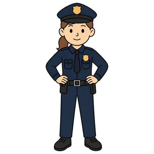 Piktogram AAK: policistka