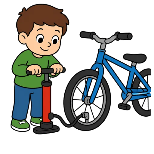 Piktogram AAC: pompka do roweru