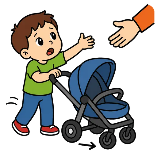 Pittogramma CAA: spingi il passeggino (per favore aiuto)