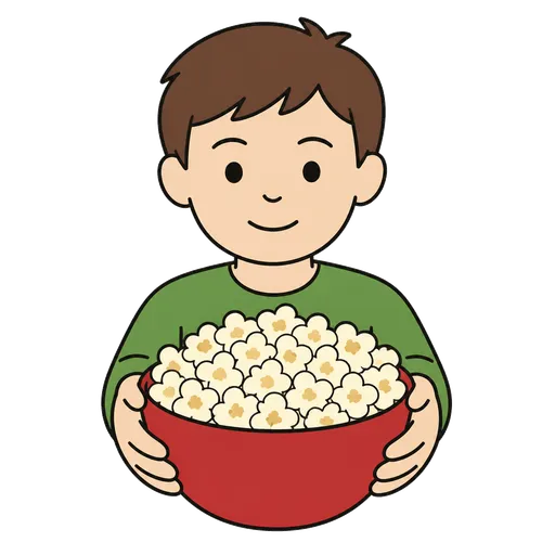 Piktogram AAC: popcorn