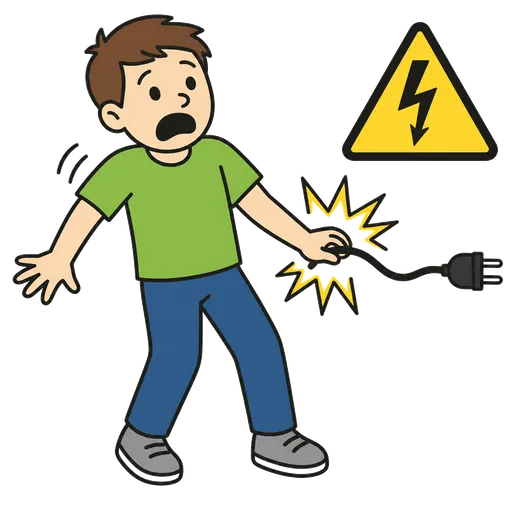 AAC-Piktogramm: elektrischer Schlag