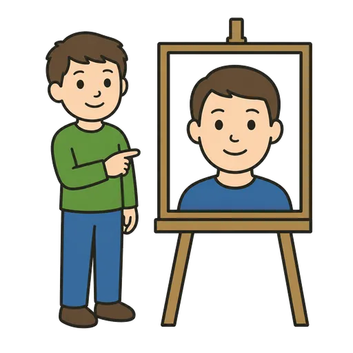 Piktogram AAC: portret