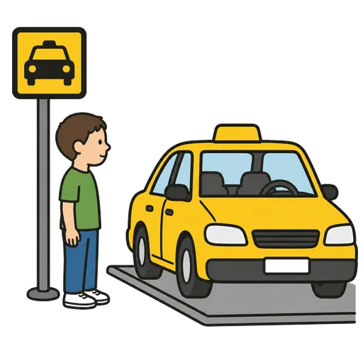 Piktogram AAK: stanoviště taxi