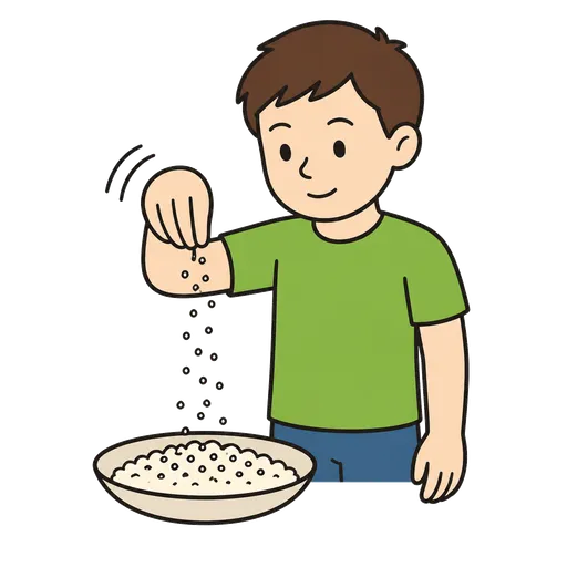 Piktogram AAC: posypywać