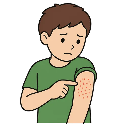 Pittogramma CAA: rash da calore