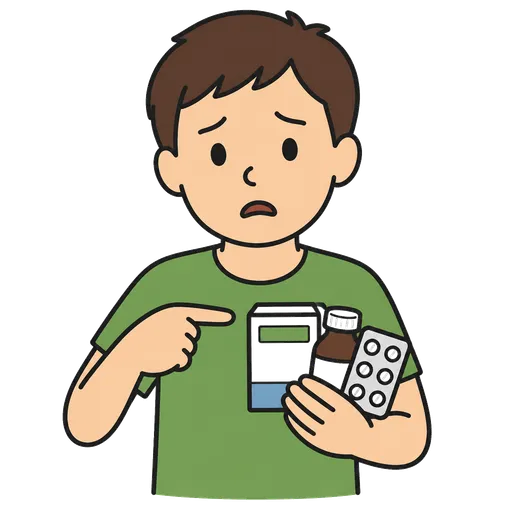 Piktogram AAC: potrzebuję lekarstwa