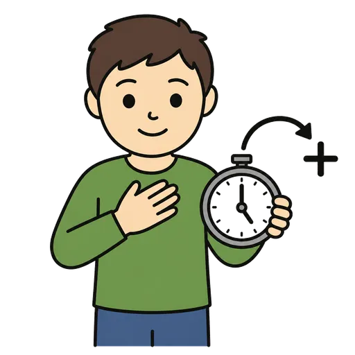 Piktogram AAC: potrzebuję więcej czasu