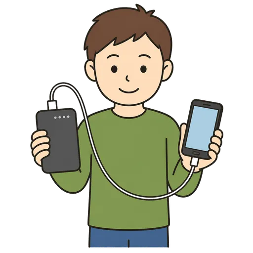 Pictogramme CAA : batterie externe