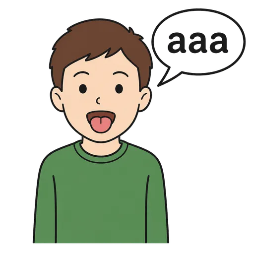 Piktogram AAC: powiedz aaa
