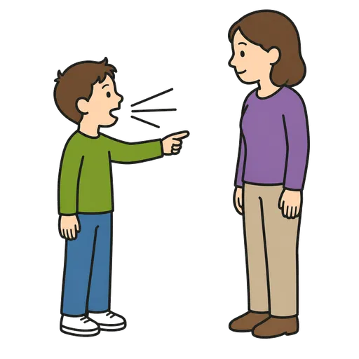 Pittogramma CAA: di’ a un adulto