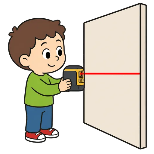 Piktogram AAC: poziomica laserowa