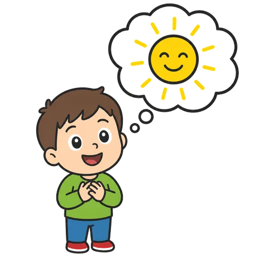 Pittogramma CAA: pensiero positivo