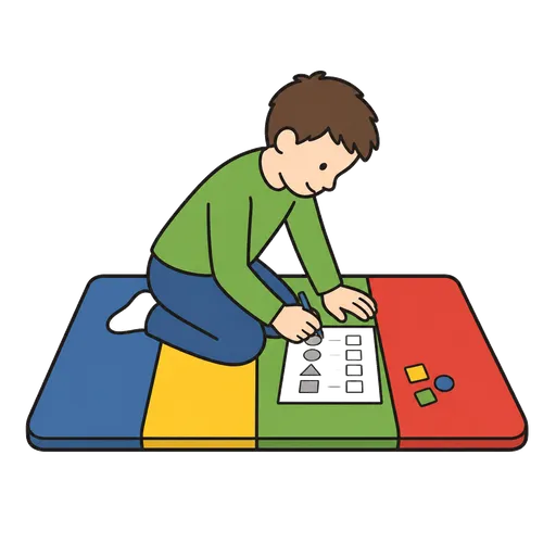 Piktogram AAC: praca na macie