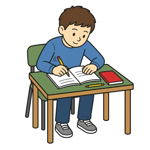 Piktogram AAC: praca przy stoliku