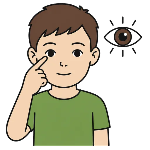 Piktogram AAC: prawe oko