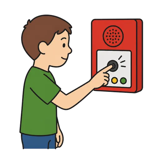 Piktogram AAK: test poplachu
