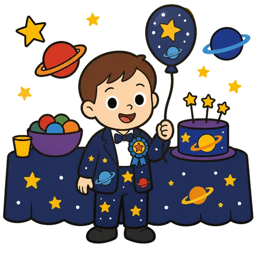 Pittogramma CAA: prom a tema spaziale