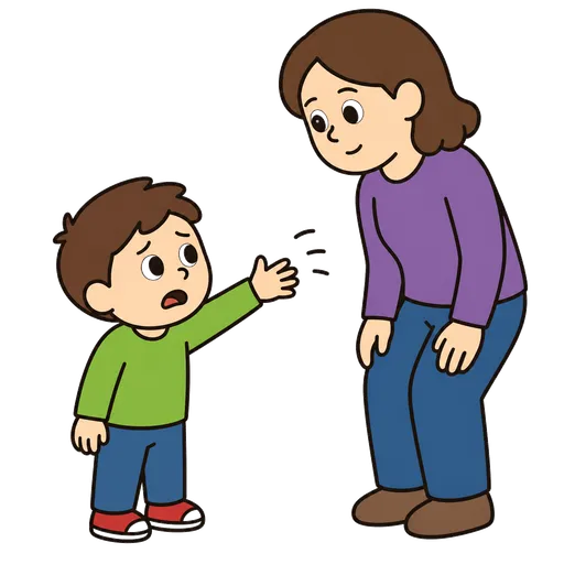 Pittogramma CAA: Chiedi aiuto a un adulto