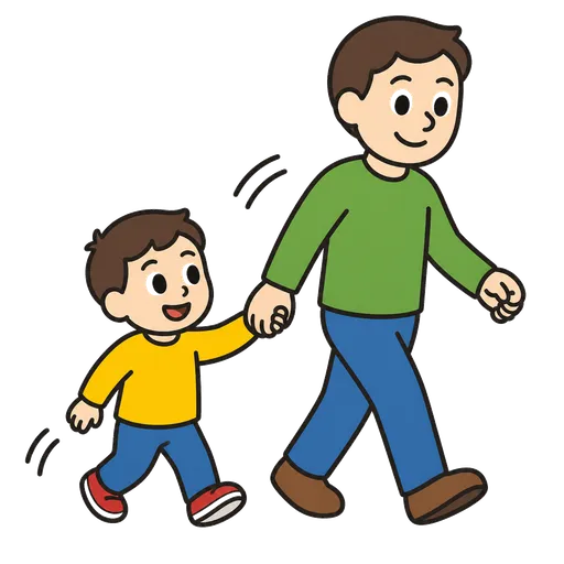 Pittogramma CAA: condurre (per mano)