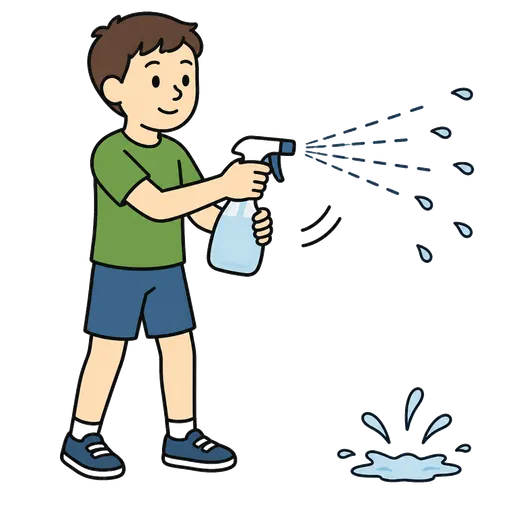 AAC-Piktogramm: Wasser sprühen