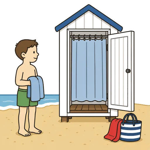 Pittogramma CAA: spogliatoio per la spiaggia