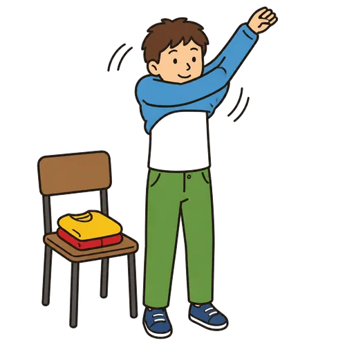 AAC-Piktogramm: Sich anziehen / Kleidung wechseln