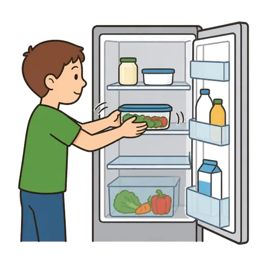 AAC-Piktogramm: in den Kühlschrank legen