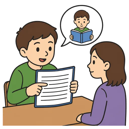 Piktogram AAK: přečti mi instrukci