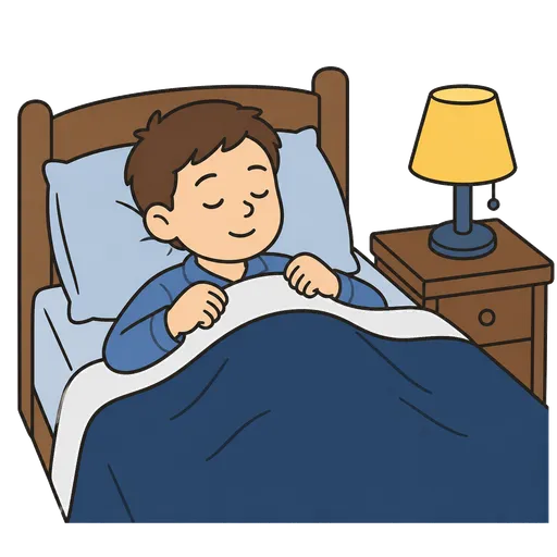 Pictograma CAA: antes de dormir por la noche