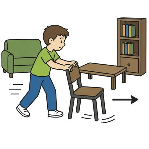 Pictograma CAA: reordenar muebles