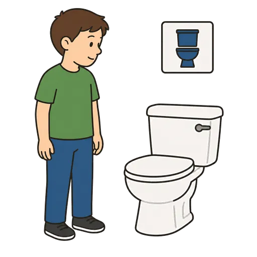 Pittogramma CAA: pausa per il bagno