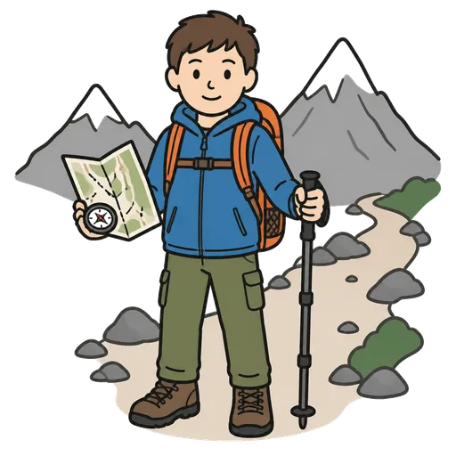 AAC pictogram: mountain guide