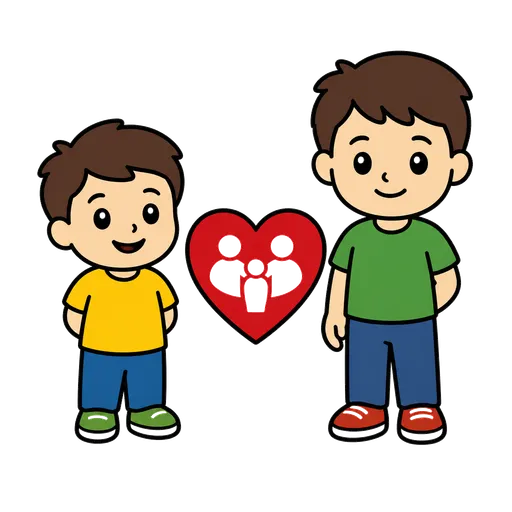 Piktogram AAC: przybrany brat