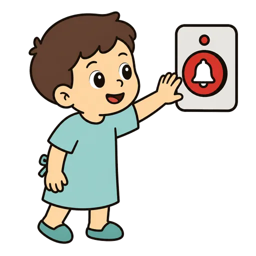 AAC-Piktogramm: Krankenschwesternrufknopf