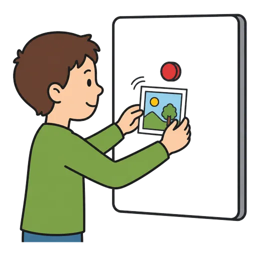Piktogram AAK: připevnit (magnetem)